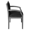 Regency Regent Upholstered Guest Side Accent Armchair- Grey/ Black 9875GYBK
